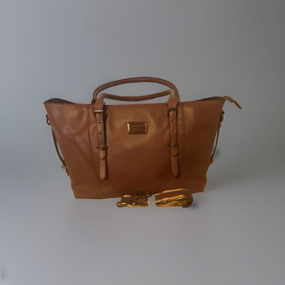 MOSISO Laptop Tote Bag Women Brown PU Leather Shoulder Briefcase Work Travel XL